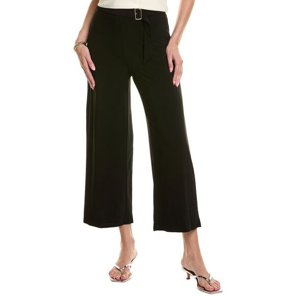 Anne Klein Womens  Belted Waist Pant, Black - Picture 1 of 3